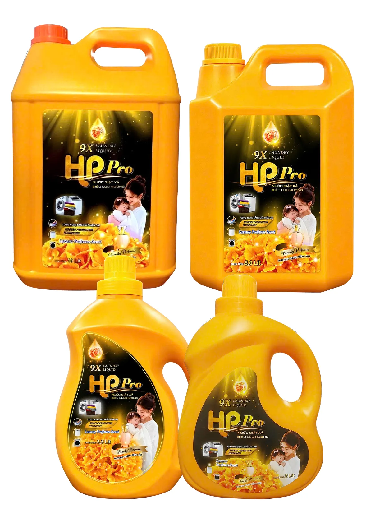 Nước giặt xả Siêu lưu hương HP Pro (Tem Vàng)